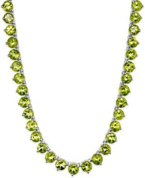 Sterling Silver Necklace, Peridot (40 Ct. T.w.) Continuous Necklace