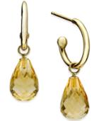 Citrine Hoop Earrings (6-1/2 Ct. T.w.) In 14k Gold