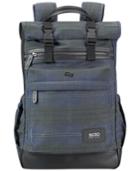 Solo Men's Highland Waxed-cotton Printed Roll-top Backpack