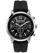 Kenneth Cole Reaction Men's Black Silicone Strap Watch 44mm 10030929
