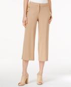Kensie Cropped Button-detail Pants