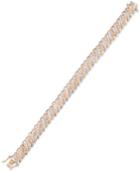 Diamond Accent Glitz Bracelet In 18k Rose Gold-plated Sterling Silver And Rhodium