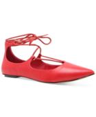 Chelsea & Zoe Alpha Lace-up Flats Women's Shoes