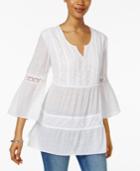 Style & Co Bell-sleeve Peasant Top, Only At Macy's