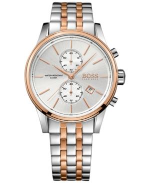Boss Men's Chronograph Jet Two-tone Stainless Steel Bracelet Watch 41mm 1513385