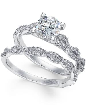 X3 Certified Diamond Engagement Ring Set (1-3/8 Ct. T.w.) In 18k White Gold