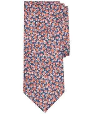 Brooks Brothers Men's Mini Light Blue Rose Print Tie