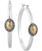 Lucky Brand Two-tone Crystal Hoop Earrings