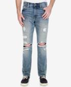 Lucky Brand Men's 410 Athletic-fit Destroyed Castle Hills Cotton Jeans