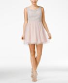 As U Wish Juniors' Embellished A-line Party Dress
