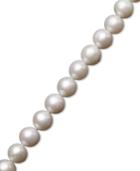 Belle De Mer Pearl Bracelet, 14k Gold White Cultured Freshwater Pearl Strand (7-8mm)