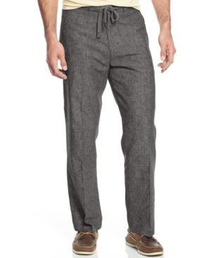 Tasso Elba Big And Tall Linen Drawstring Pants