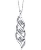 Sirena Diamond Twist Pendant Necklace (5/8 Ct. T.w.) In 14k White Gold