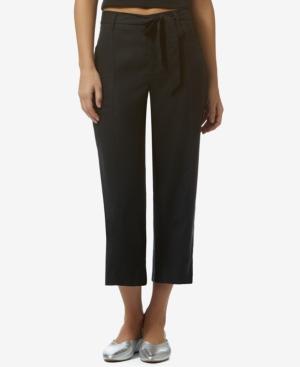 Avec Les Filles Belted Cropped Wide-leg Pants