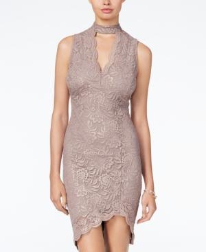 Jump Juniors' Lace Choker Bodycon Dress