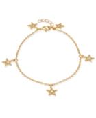 Inc International Concepts Gold-tone Pave Star Charm Ankle Bracelet, Created For Macy's