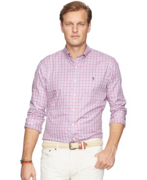 Polo Ralph Lauren Men's Big And Tall Plaid Oxford Shirt