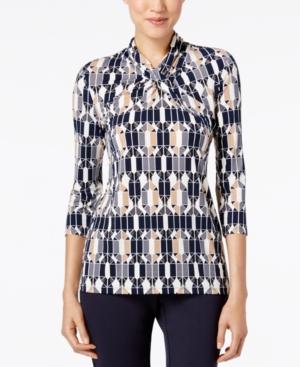 Alfani High-neck Printed Top, Only At Macy's