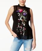 Guess Karling Embroidered Illusion Top