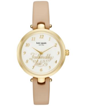 Kate Spade New York Women's Holland Vachetta Leather Strap Watch 34mm Ksw1220