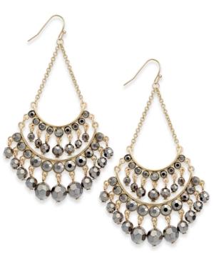 Thalia Sodi Gold-tone Crystal Swing Chandelier Earrings, Created For Macy's