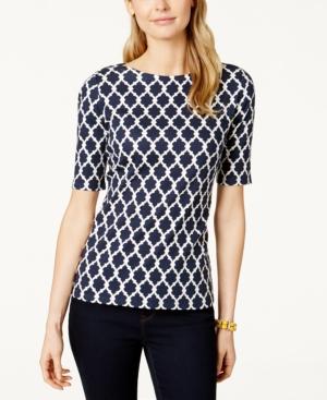 Charter Club Pima Cotton Tee, Iconic Print