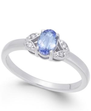 Tanzanite (1/2 Ct. T.w.) & Diamond Accent Ring In 14k White Gold