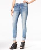 Indigo Rein Juniors' Selvedge Cuffed Skinny Jeans