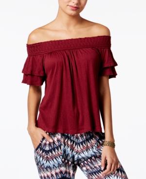 American Rag Ruffled Off-the-shoulder Top, Created For Macy's