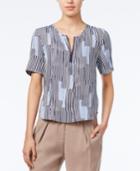 Armani Exchange Printed Zip-front Top