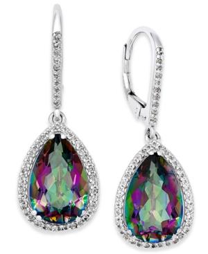 Mystic Topaz (9 Ct. T.w.) And White Topaz (1 Ct. T.w.) Drop Earrings In Sterling Silver