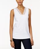 Style & Co. Crochet-trim Tank Top, Only At Macy's