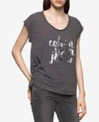 Calvin Klein Jeans Ruched Logo Graphic T-shirt