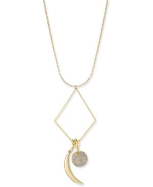 Inc International Concepts Gold-tone Long Geometric Pendant Necklace, Only At Macy's
