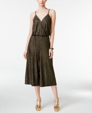 Thalia Sodi Metallic Chain-strap Culotte Jumpsuit, Only At Macy's