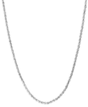 14k White Gold Seamless 24 Inch Chain Necklace