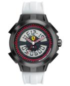 Scuderia Ferrari Watch, Men's Analog-digital Lap Time White Silicone Strap 46mm 830020