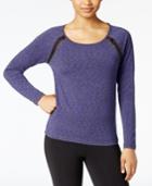 Ideology Space-dyed Raglan-sleeve Top, Created For Macy's