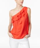 Inc International Concepts Ruffled One-shoulder Top, Only At Macy's