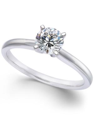 Diamond Solitaire Engagement Ring In 14k White Gold (3/4 Ct. T.w.)
