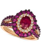 Le Vian Strawberry & Nudecertified Passion Ruby (2 Ct. T.w.) & Diamond (1/4 Ct. T.w.) Ring In 14k Rose Gold