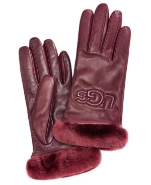 Ugg Classic Leather & Shearling Smart Gloves