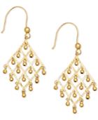 Dangle Bead Chandelier Earrings In 14k Gold