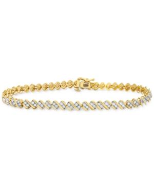 Diamond Swirl Tennis Bracelet (1 Ct. T.w.) In 14k Gold