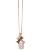 Le Vian Chocolatier Gladiator Opal (2/3 Ct. T.w.) And Diamond Accent Pendant Necklace In 14k Rose Gold
