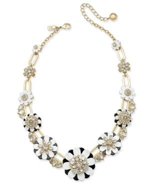Kate Spade New York 12k Gold-plated Crystal Shadow Blossom Statement Necklace