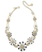 Kate Spade New York 12k Gold-plated Crystal Shadow Blossom Statement Necklace