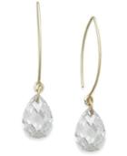 Faceted Cubic Zirconia Drop Earrings In 10k Gold (1 Ct. T.w.)