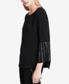 Calvin Klein Studded Flare-sleeve Top
