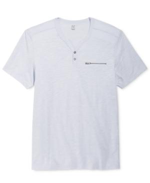 I.n.c. Men's Chambers Heathered Split-neck T-shirt, Created For Macy's